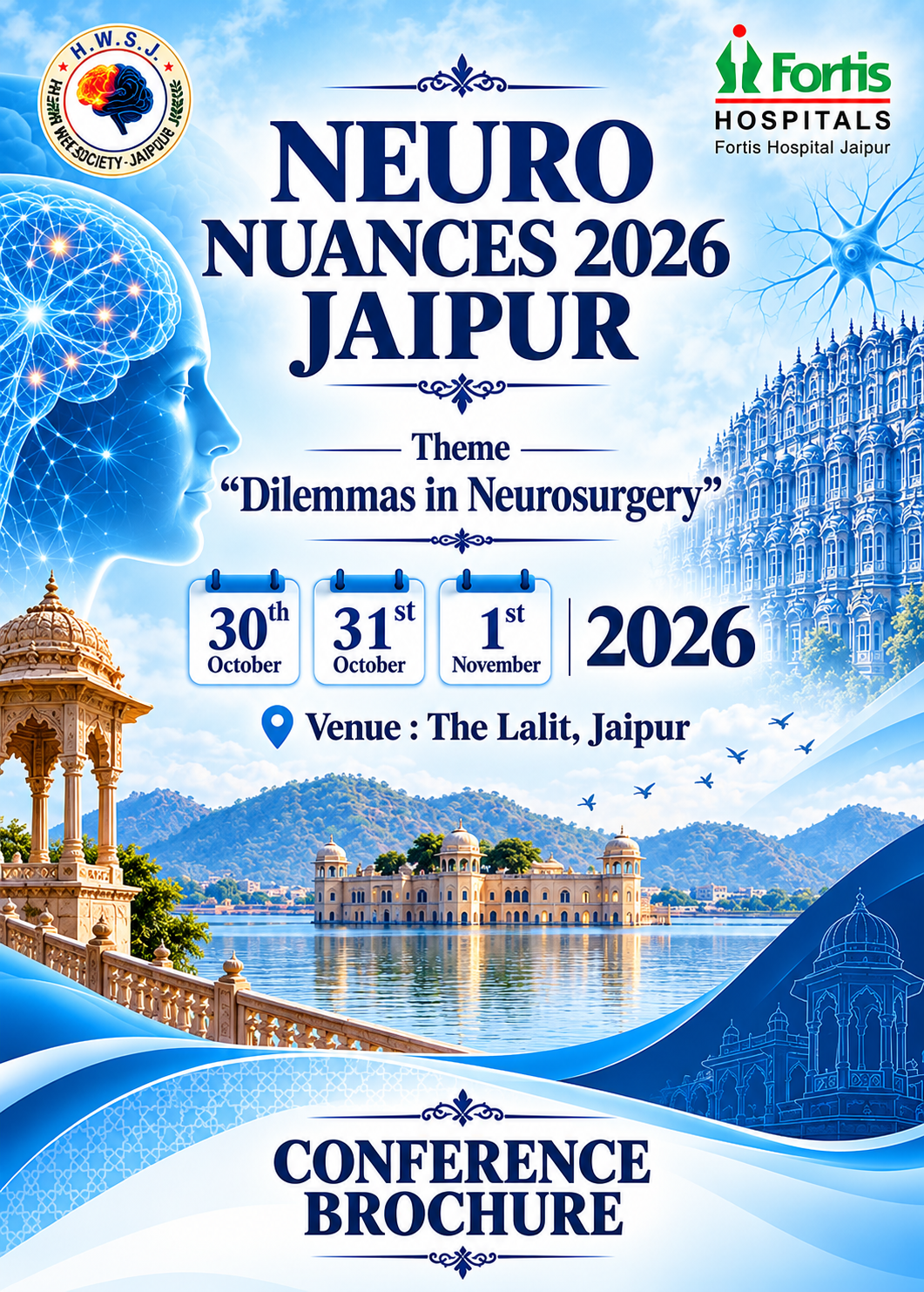 Official Neuro Nuances 2026 Jaipur conference brochure cover